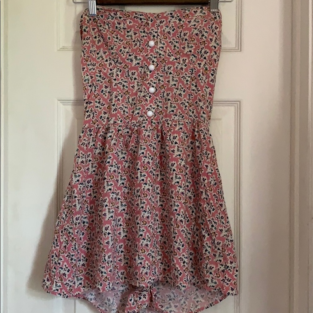 F21 - pink floral dress/romper